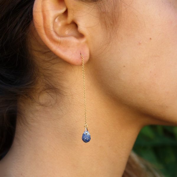 Boucles d'oreilles Allyssa lapis lazuli Tik Tik création