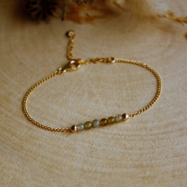 Bracelet Justine Labradorite gold filled 3 mm Tik Tik création