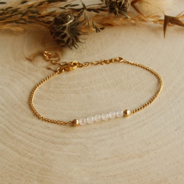 Bracelet Justine quartz rose gold filled 3 mm Tik Tik création